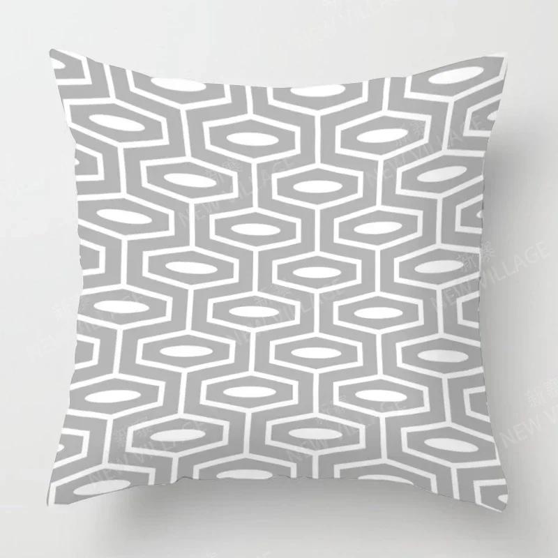 Nordic Fall Home Decor Autumn Throw Pillow Case Sofa Cushion Cover Modern   Geometry