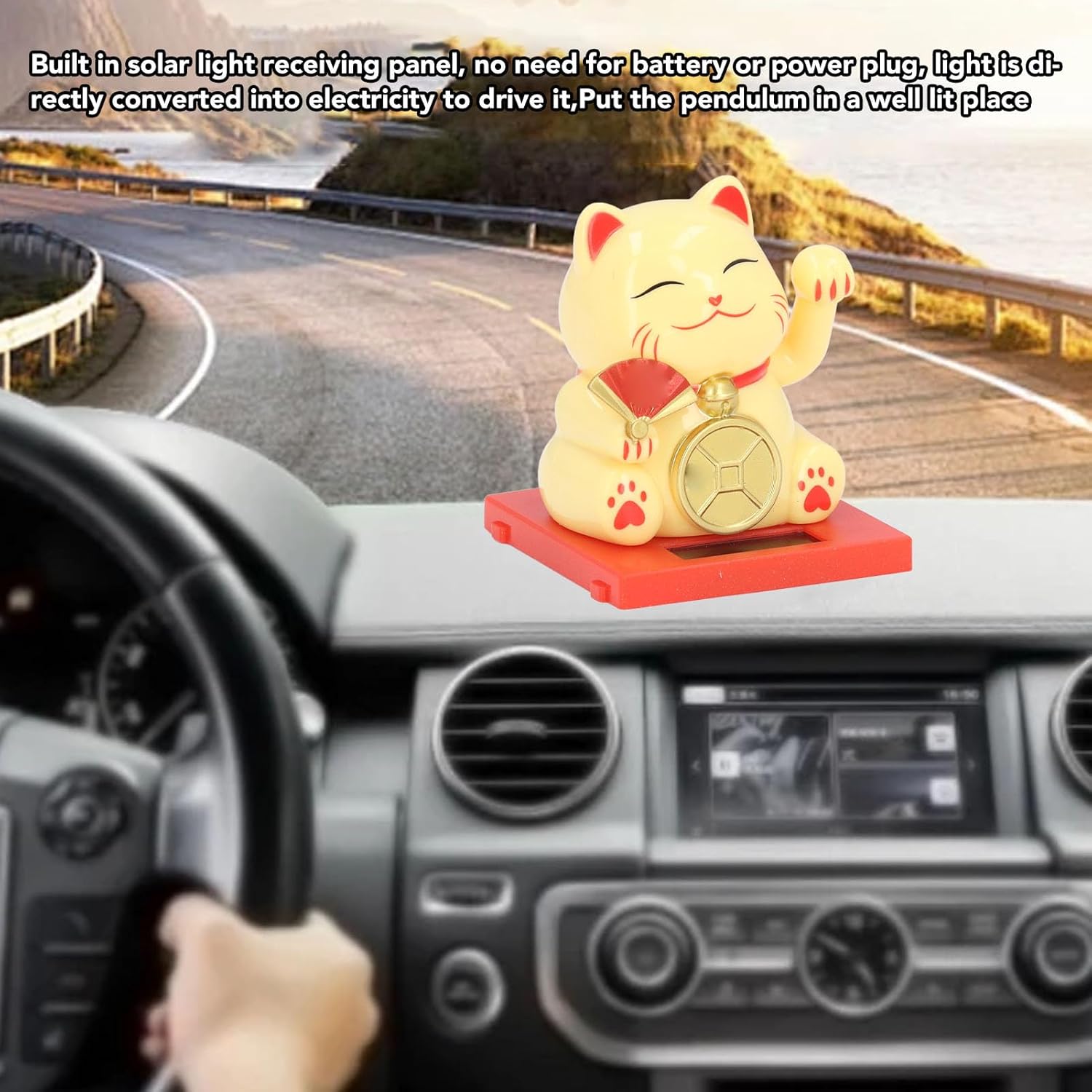 

Dpofirs Солнечный Счастливый Кот, Инновационный Солнечный Машущий Кот Традиционный Китайский Кот 2 дюйма Очаровательный с Прозрачной Коробкой для Дома Офиса (желтый)