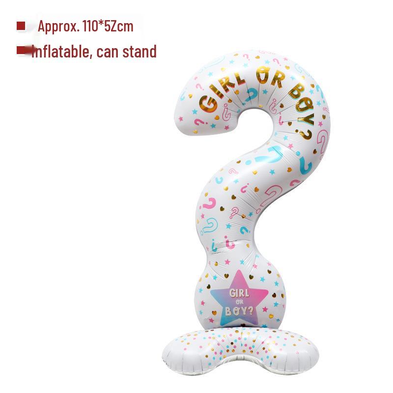 36" Black Gender Reveal Balloon - Baby Reveal Party Decoration