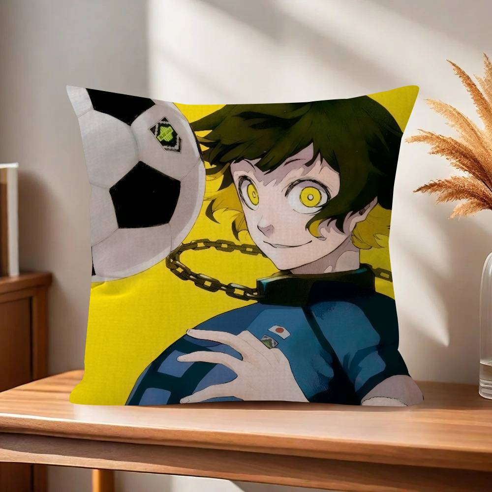 Anime Bachira Meguru Cushion Cover Pillowcase Upholstery Sofa Throw Pillow Home Decor Pillowcas 30x30 cm