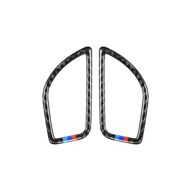 Carbon Faser Auto Dashboard Air Outlet Rahmen Abdeckung Dekorative Aufkleber Auto Innen Zubehör Für BMW 1 Serie F20 F21 2012-17