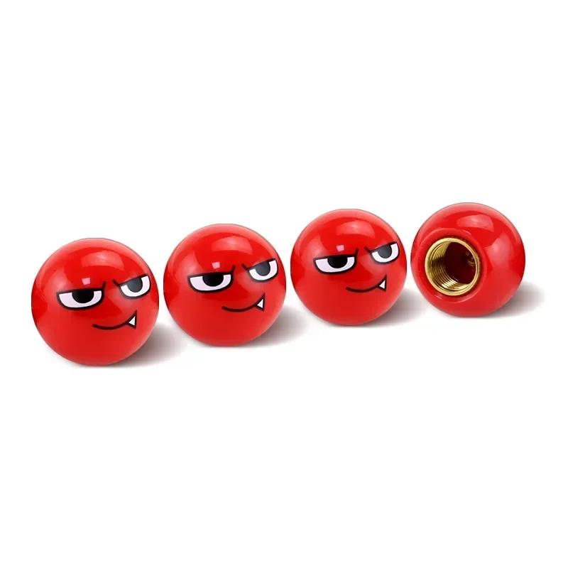 

4 шт. колпачок клапана автомобильной шины милый экспрессивный чехол для сердечника клапана персонализированное украшение модификация колеса аксессуары для предотвращения попадания песка