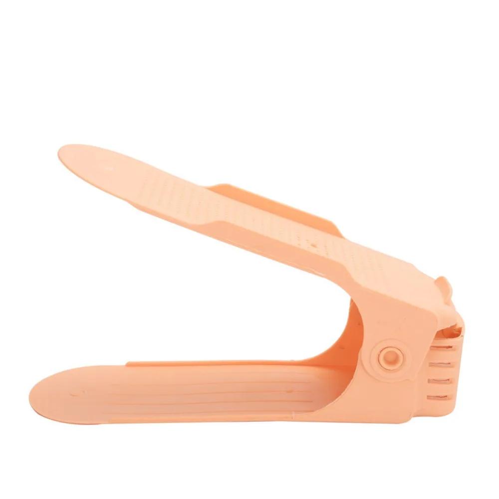 Double Layer Shoe rack Adjustable Shoe Rack Stand Organizer Footwear Support Space Saving Cabinet Storage Shoe Stand розовый 1550₽