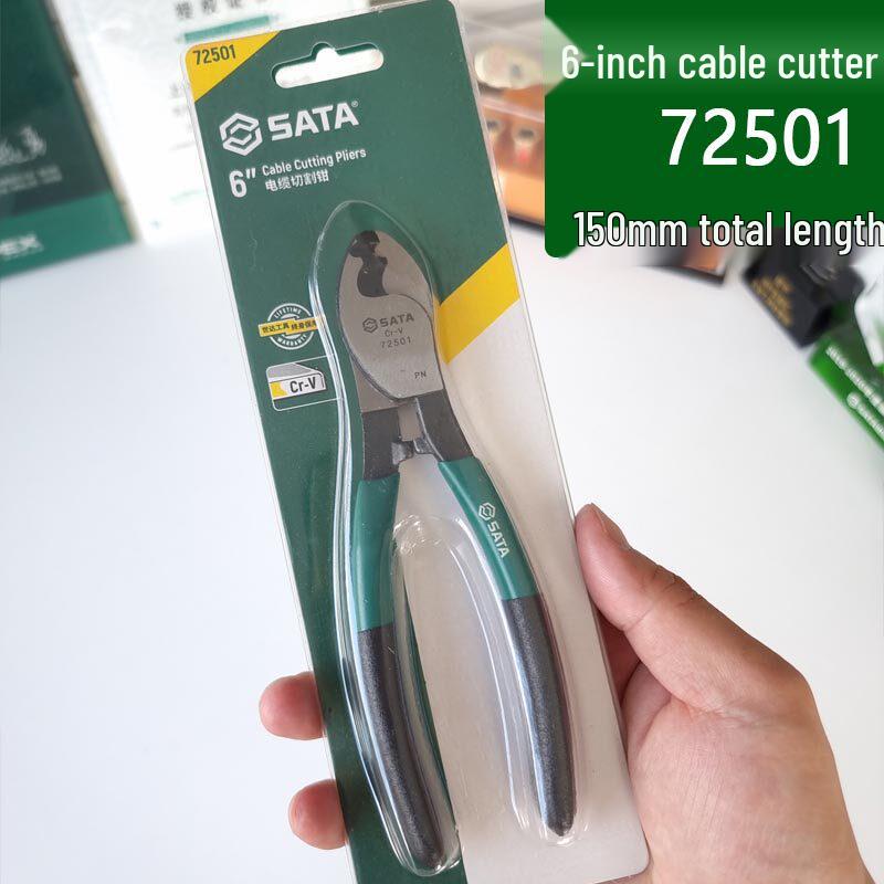 SATA Electrician's Wire Shears: 6, 8, 10-inch - Models 72501, 72502, 72503 for Cutting and Breaking Wire