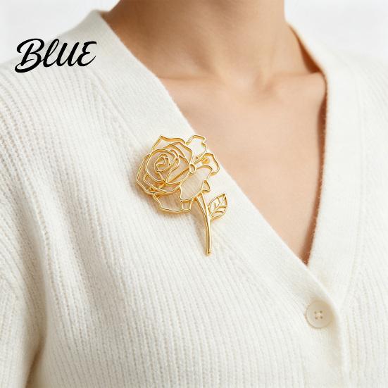 Blumen Revers-Anstecker Rose Brosche Zinklegierung Metall Vielseitig Stilvoll