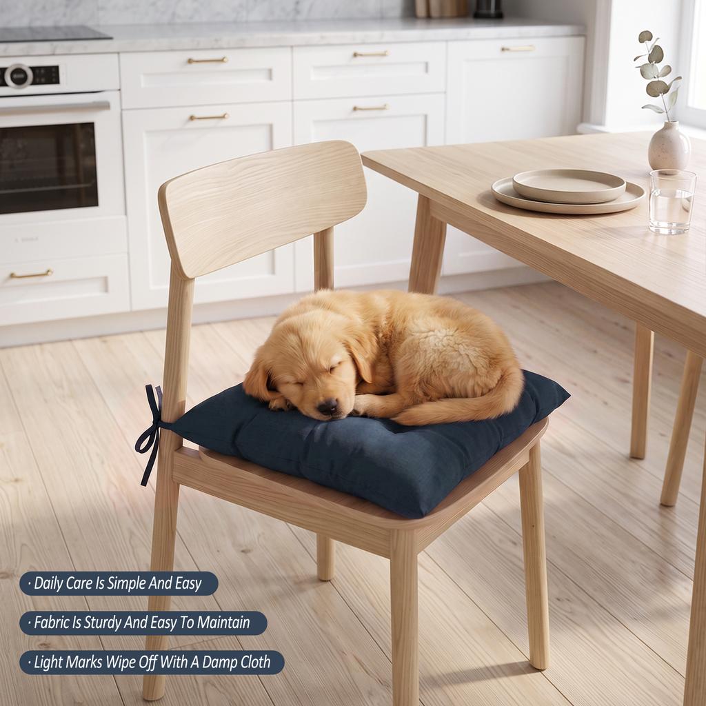 Square Tufted Chair Cushion Polyester Seat Pad Dining Chair Mat Comfort Backrest Pillow Home Office Computer Chair Accessories