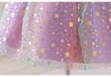 Children's Princess Dress Set with Seven-Color Wing Sleeves, Starry Mesh, and Fluffy Ball Gown