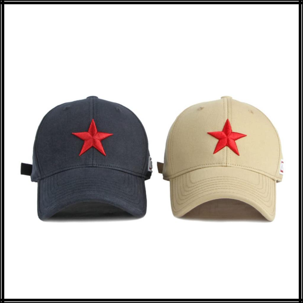 Sternmuster Logo Englische Buchstaben Lässige Kappe Kappe Hut Outdoor Angeln Männer Frauen CA836 [White Fang] (Weiß)