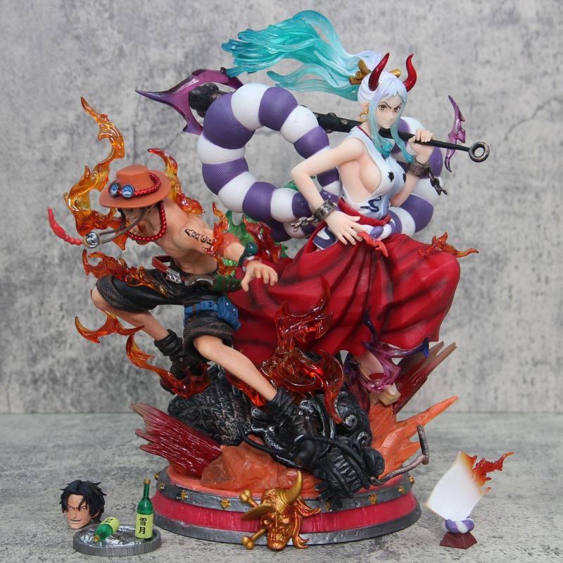 One Piece Dreamy Link Daiwa X Ace Kaido Daughter Handmade Ornament Statue Model Gift