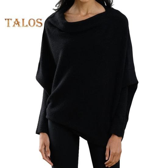 

Женские пуловеры с круглым вырезом и длинным рукавом, повседневные свободные топы, однотонная эластичная повседневная футболка чёрный