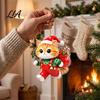 Cat Shaped Decorations Christmas Pendant with Hanging Rope, 2D Flat Acrylic Ornament for Xmas Tree Lover Gifts Decoration, Cute Holiday Decor,