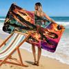 Rambo Print Beach Towel, Large Soft Quick Dry Towel for Beach Camping Swimming