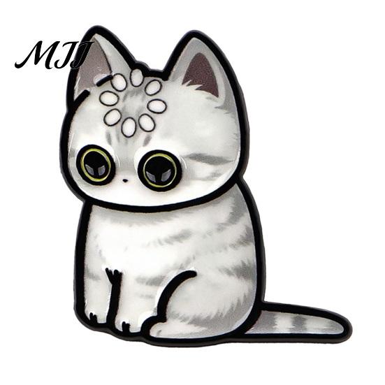 Cartoon Cat Jewelry Brooch Pin for Clothing, Enamel Kitten Alloy Badge Decorative Clothing Pin, Backpacks Hats Scarves Accessory, Gift Lovers Backpack