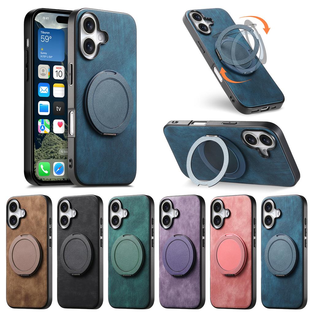 The New Model Is Suitable for IPhone16 Mobile Phone Case, Round Rotating Bracket, Unzip IPhone15 Pro Max Protective Case.