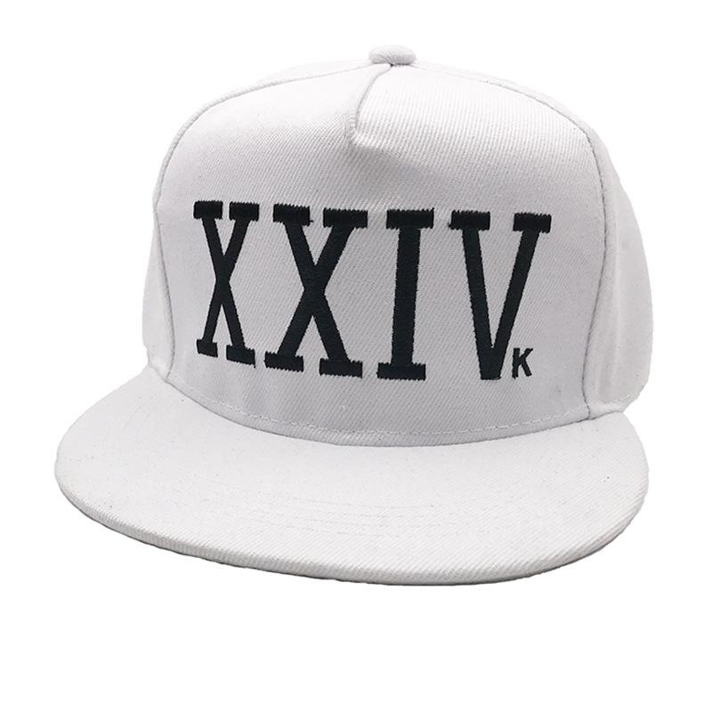Бейсболка Bruno Mars 24K Magic XXIV Mars Brother Flat Edge Hip Hop Hat Adjustable белый