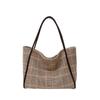 High-quality and Large Capacity Travel Tote Bag for Women New Versatile and Elegant Shoulder Checkered