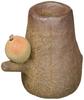 Marui Pottery Shigaraki Ware Hechimon Vase Flower Vase Single Flower Vase Brown with Owl Ceramic MR-M234