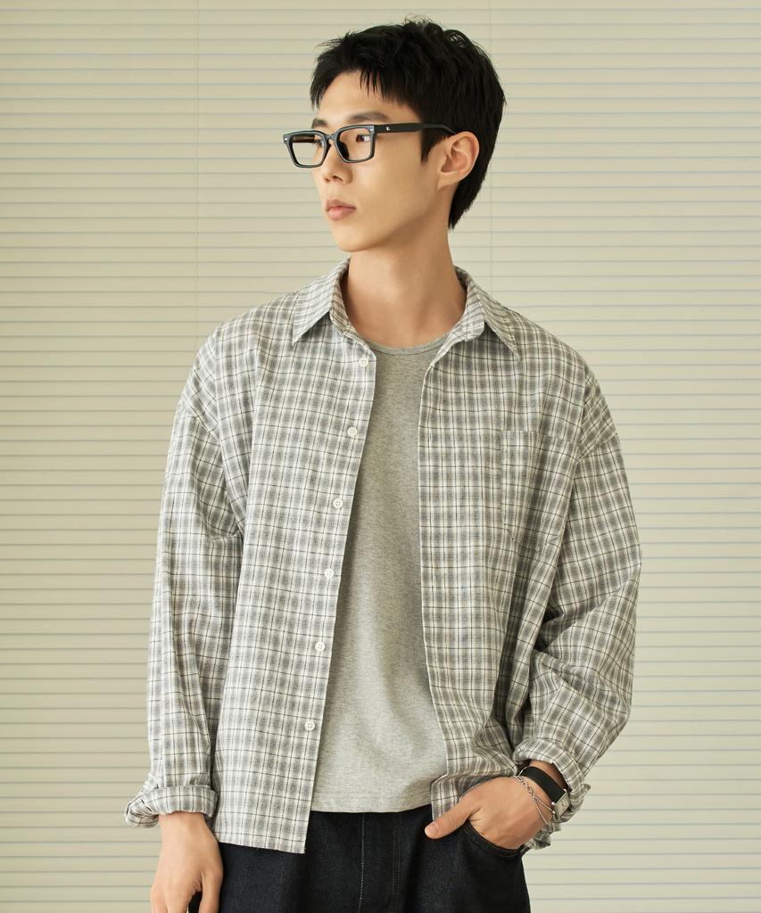 HYOJI 26 Ss Semi-Crop Lightweight Check Shirt (5 Colors)