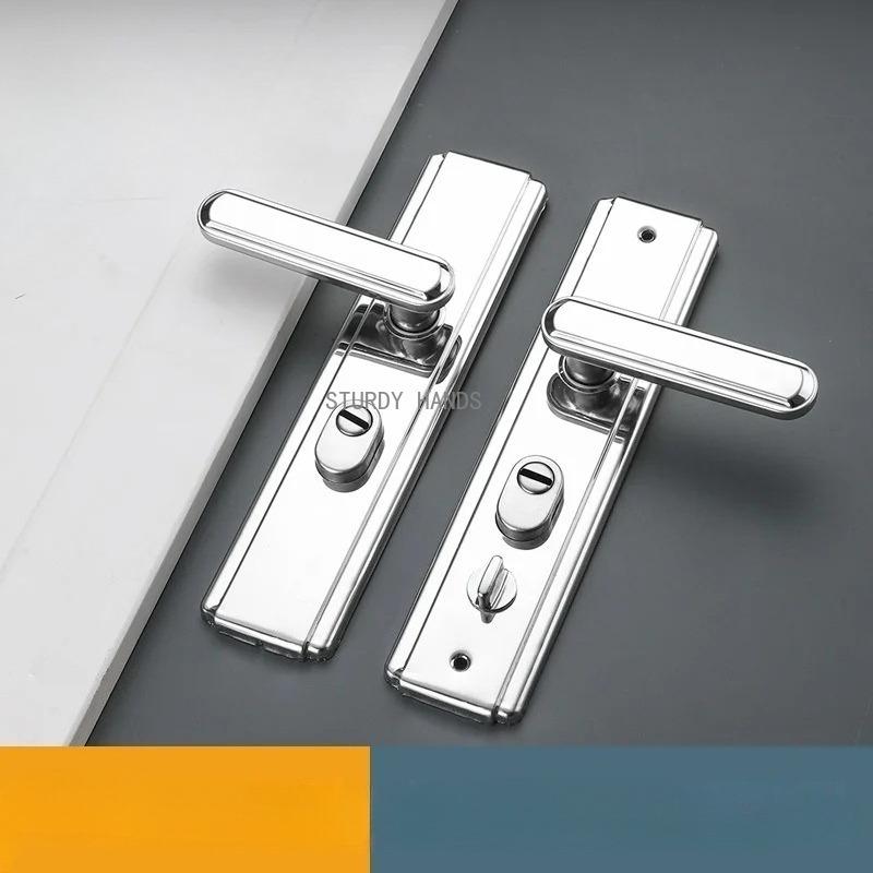 Stainless Steel Thickened Anti-theft Door Lock Universal Multifunctional Anti-theft Door Handle Lock Hardware Accessories