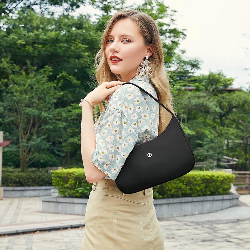 Women's Lightweight Retro Nylon Underarm Shoulder Bag