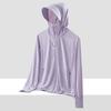 JIAOXIU Summer Unisex Ice Silk Sun Protection Hoodie with Large Brim