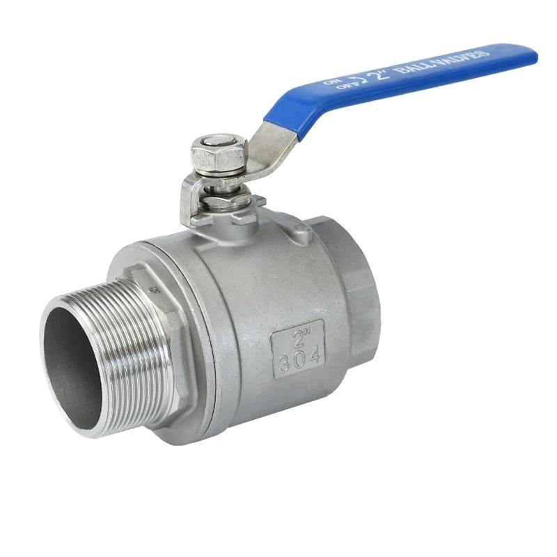 1/4“ 3/8“ 1/2” 3/4” 1” 1-1/4” 1-1/2” BSP Female To Male Straight Two-pieces Full Ports 304 Stainless Steel Ball Valve