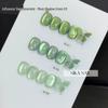 Emerald Green Cat Eye Gel Polish - Moon Shadow Glass Bead Effect