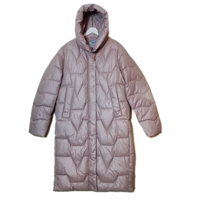 Export Exported To Russia Hooded Down Cotton Cold Protective Clothing Female Long Pure Color Minimalist Thickened Cotton Padded Coat Northeast Winter