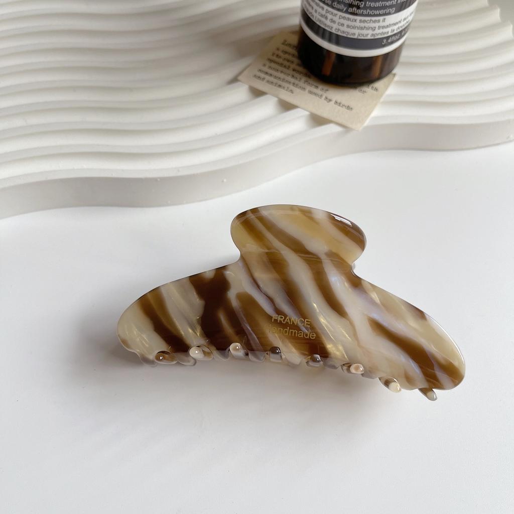 Pinzas Para El Cabello Marble Leopard Tortoiseshell Cellulose Hair Claw Clips Big Size Strong Hold Acetate Hair Claws for Women