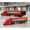 1:48 Scale 34CM American Alloy Container Truck Model Classic Rainbow Freight Semi-Trailer Vehicle Collection Toy Car Gift