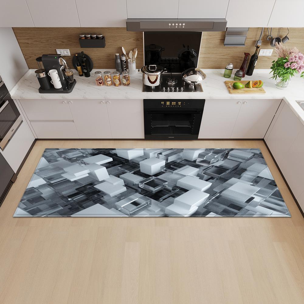 Modern Kitchen Mat Entrance Door Mat Bedroom Living Room Carpet Home Corridor Bathroom Non-slip Floor