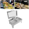 Chafing Dish Buffet Set 9L Stainless Steel Rectangle Alcohol Heated Catering Food Warmer with Food