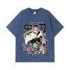 275 GSM Washed T-shirts 100% Cotton Demon Slayer V6 Mitsuri Print Unisex Heavy Cotton T Shirt