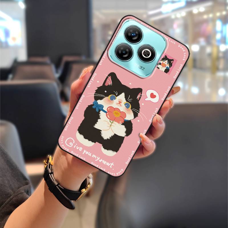 Wstrząsoodporne Wytrzymałe Etui na Telefon Dla ZTE Blade A75 4G/Z2359 Zwierzęta Kreskówka Saszetka na Telefon Słodka Tylna Pokrywa Pełne owinięcie Miękkie etui