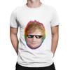 Singer Face And Rainbow Outline Funny 100 Cotton TShirt EEd Sheeran Tops Tees For Unisex