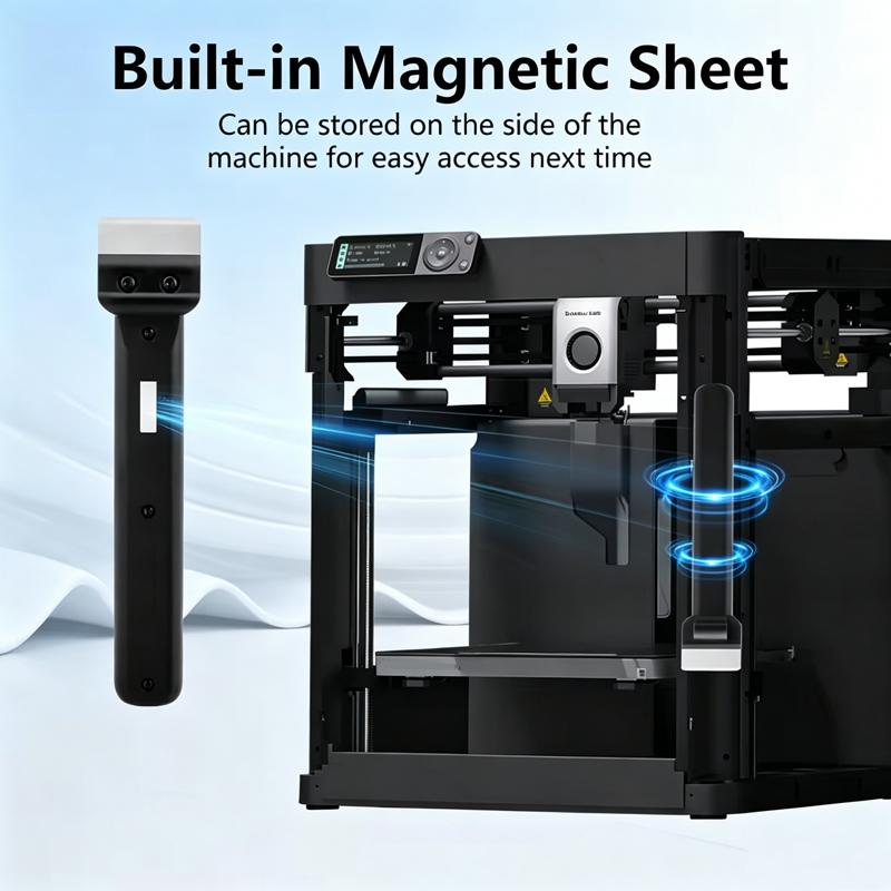 3D Printer Hittebed Schraper, AARDE'S OPPERVLAK, Magnetisch SK5 Staal Mes Meerkleurig Gereedschap Compatibel met Bambu Lab A1 P1 X1 Serie