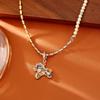 Copper New Year Pony Jewelry Set Good Luck Vintage Zircon Earrings Necklace  Girls