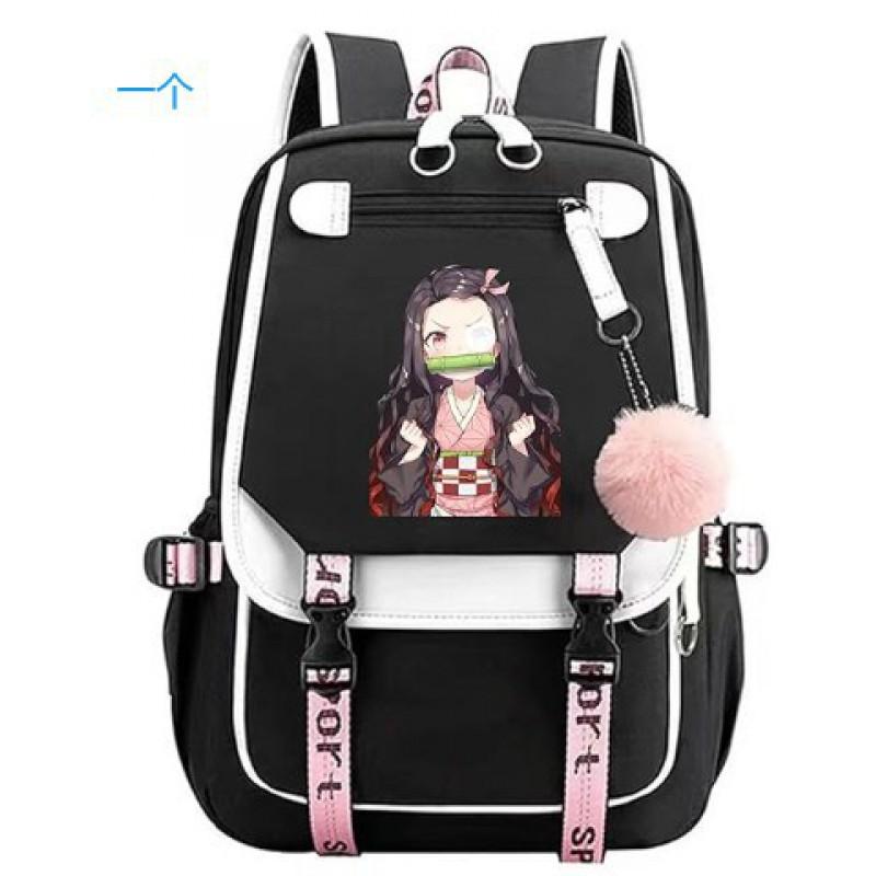Plecak Tematyczny Anime dla Nastolatków i Studentów Duża Pojemność Torba na Laptop z Portem USB Tkanina Oxford