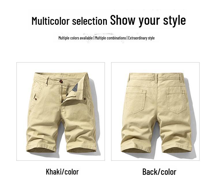 Men's Summer Korean Style Light Luxury Loose Elastic Workwear Shorts
