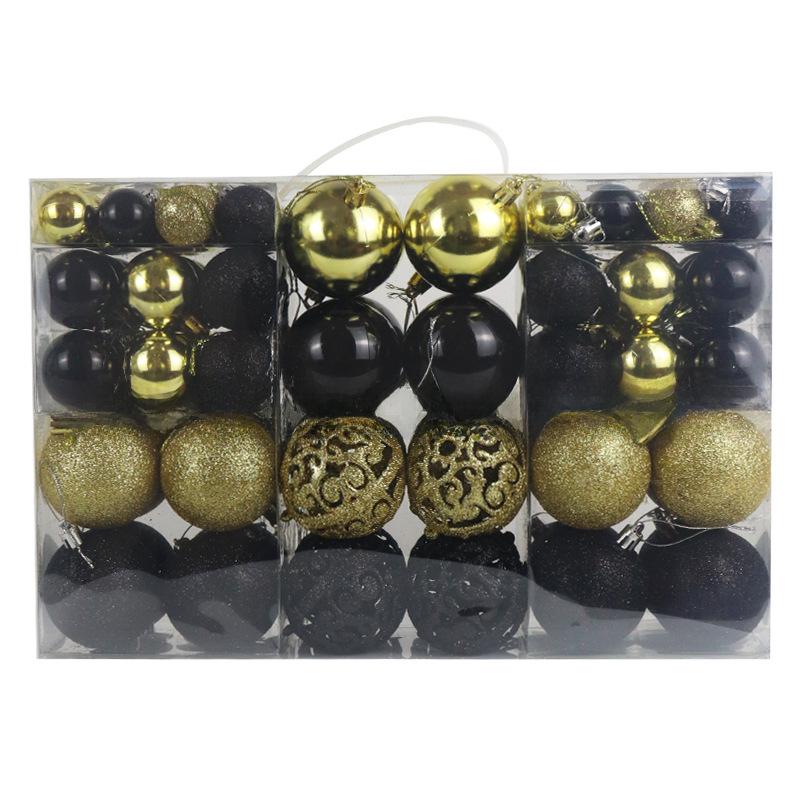 

Набор из 100 гальванизированных полых пластиковых рождественских украшений - шарики 3/4/6 см