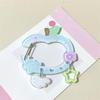 Cute Apple-Shaped Star Cloud Pendant Carabiner Mountaineering Buckle Acrylic Keychain Multipurpose Keyring Hook Bag Hanging Gift