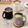 WORTHBUY 304 Stainless Steel Double Wall Insulated Milk Coffee Cup With Handle Thermal Mug Portable Student Leak-proof Water Cup