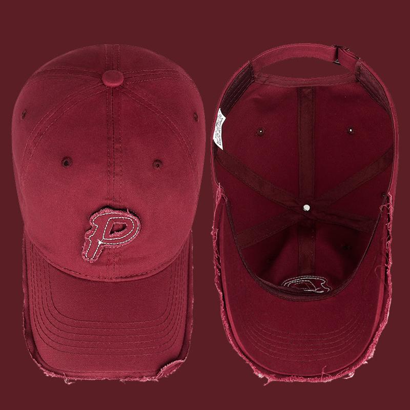 Hole Embroidered Letter Baseball Cap Unisex Cap Outdoor Sports Sunscreen Sun Hat