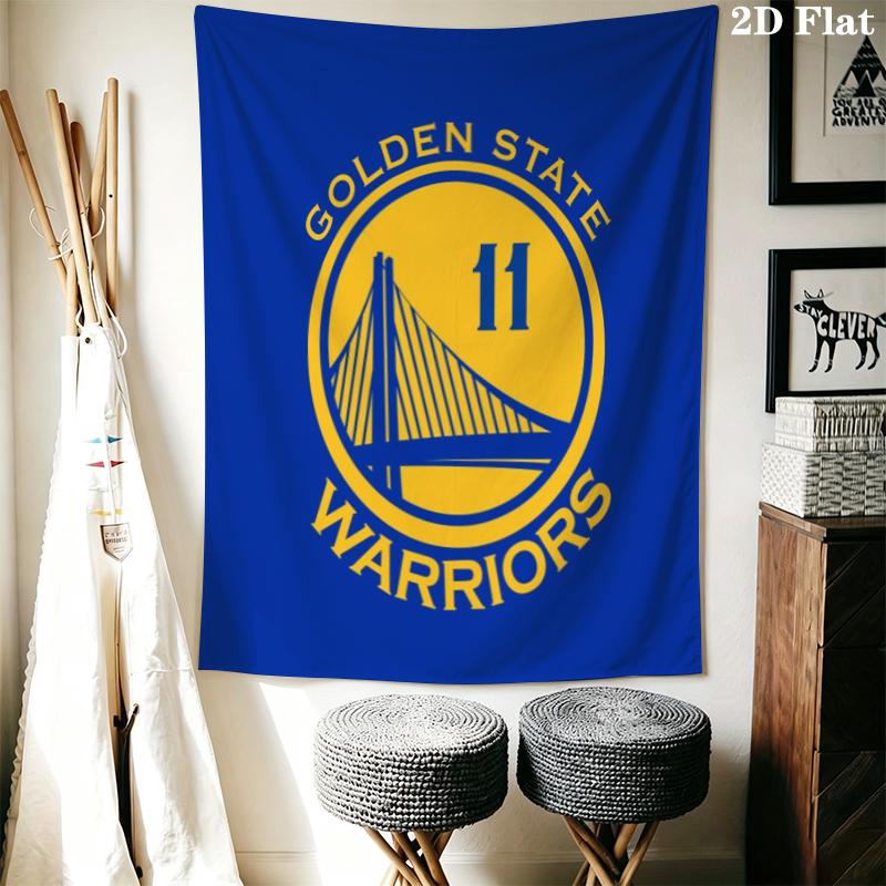 Golden State Warriors Wall Tapestry Aesthetic Wall Hanging Printed Fabric Blanket Decorative Tapestries for Bedroom Living Room Home Decor