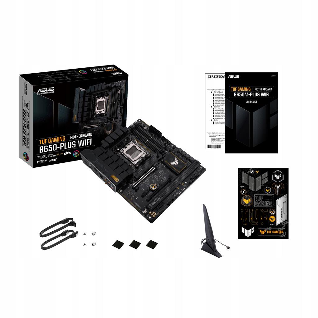 Płyta Asus TUF GAMING B650-PLUS WIFI /AMD B650/DDR5/SATA3/M.2/PCIe5.0/WiFi/BT/AM5/ATX