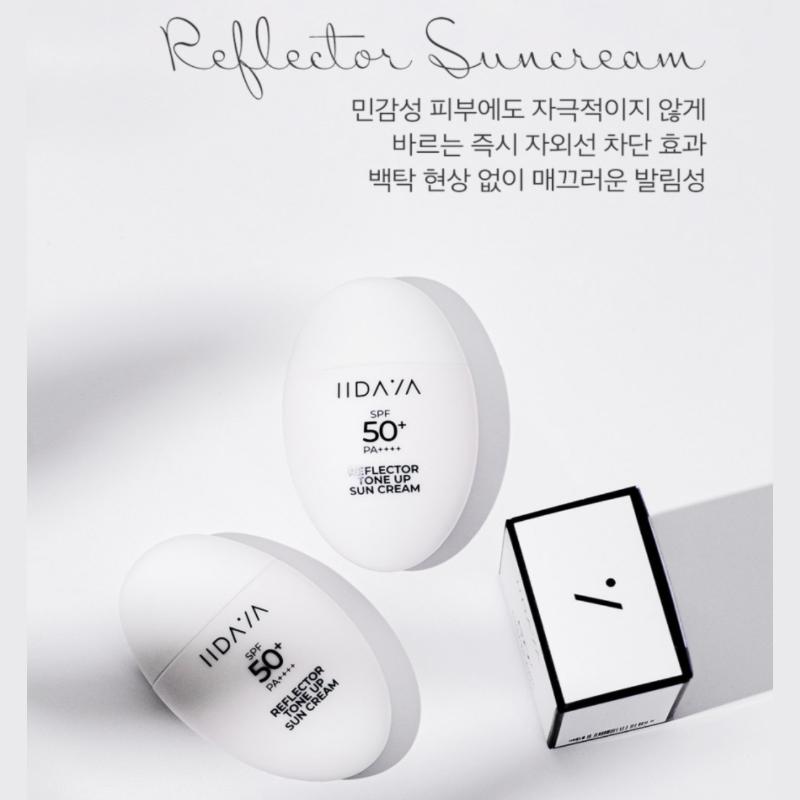 [IIDAYA] Reflektor Tone Up Solkräm SPF50+ PA++++ (40 ml)