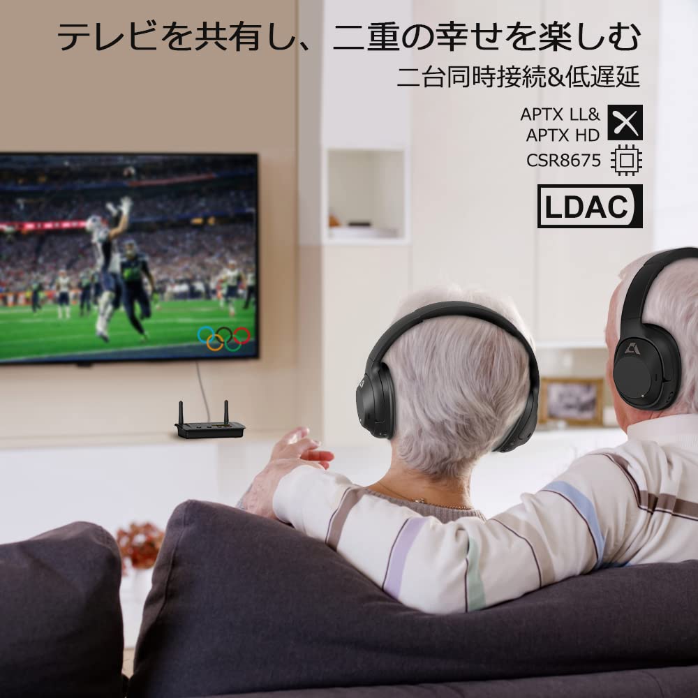 Transmițător Bluetooth 1Mii LDAC, Receptor Audio Bluetooth 5.0, Transmisie Simultană pentru Două Dispozitive DAC, LDACaptX LL Latentă Scăzută, aptX HD