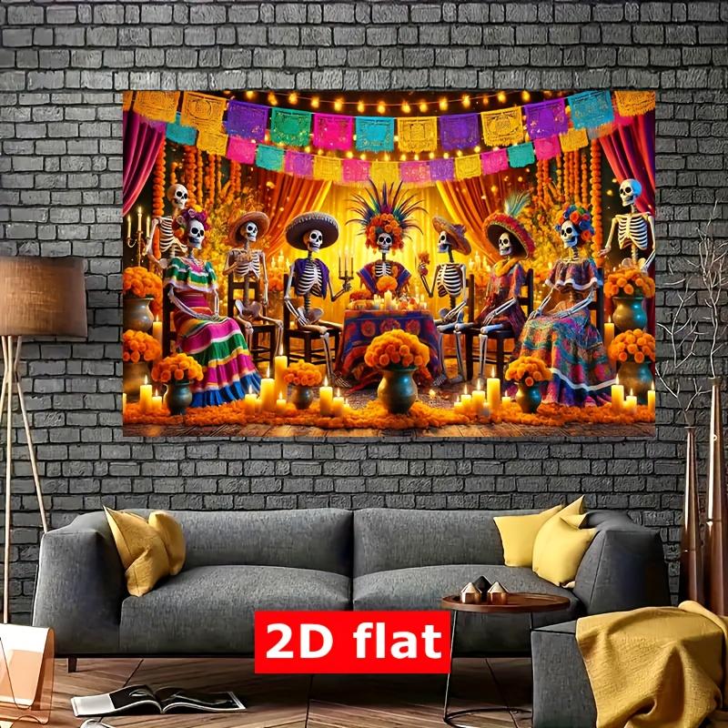 2D Flat Items for the Celebration of All Souls' Day, Made of Polyester, Party Banner, Suitable for Various Festival Occasions