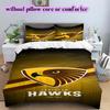 football Logo Pattern Bedding Quilt Set Quilt Cover Pillowcase Home Decoration Birthday Gift (1*duvet cover+ 2*pillowcase, without core)
