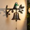 Christmas Welcome Home Bell Wall Mounted Rustic Metal Doorbell Vintage Santa Reindeer Snowman Penguin Hanging Dinner Bell for Front Door Yard